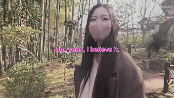 Amateur Japanese enjoys a stroll in the woods and some outdoor pee play